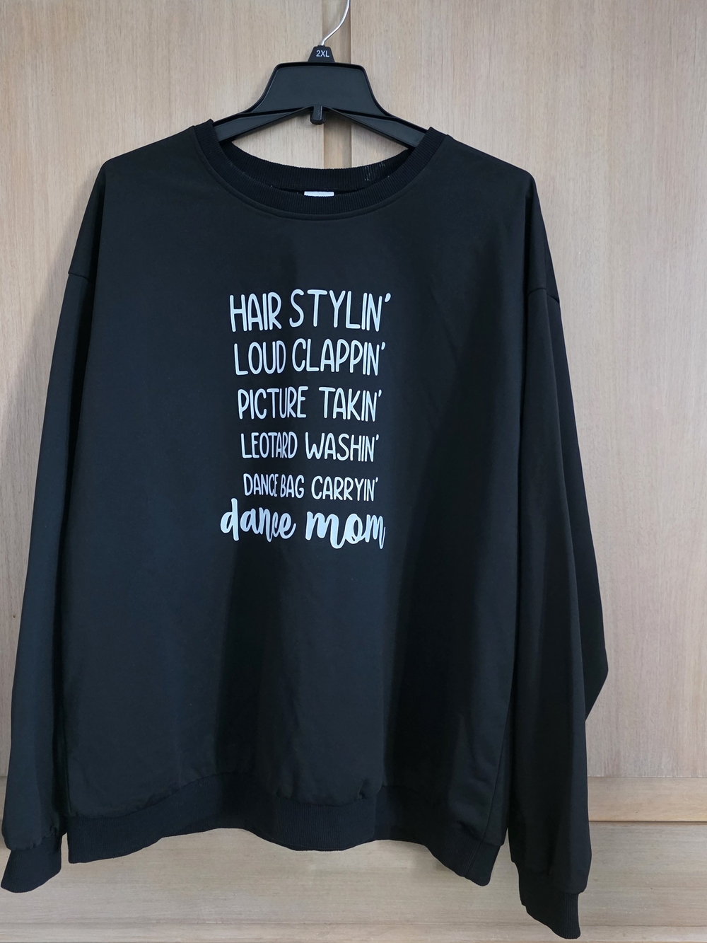 Dance Mom Graphic Long Sleeve Crewneck - Black